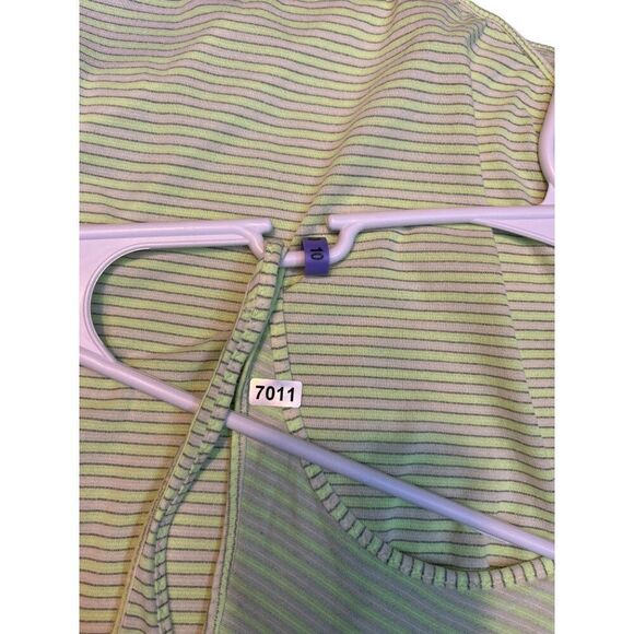Lululemon Womens yellow Striped Racerback Tank Top sz 10 - Picture 8 of 8